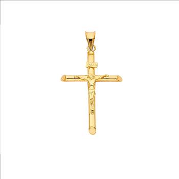 14K Yellow Gold Crucufix Pendant