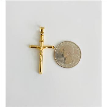 14K Yellow Gold Crucufix Pendant