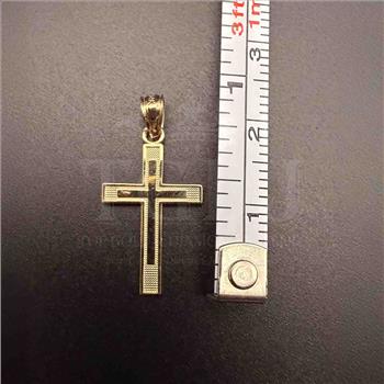 14K Yellow Gold Latin Cross Pendant