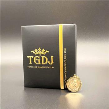 14K Yellow Gold St. Jude Round Medal  Pendant