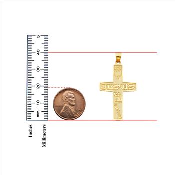 14K  Yellow Gold Cross Pendant