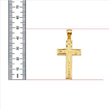 14K Yellow Gold Cross Pendant