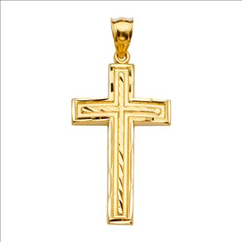 14K Yellow Gold Cross Pendant