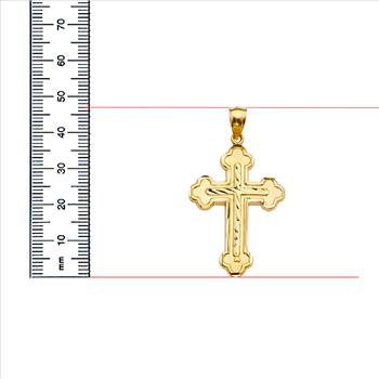 14K Yellow Gold Cross Pendant