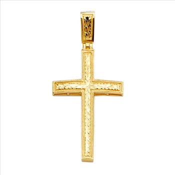 14K  Yellow Gold Cross Pendant