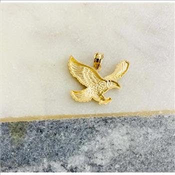 14K Yellow Gold Eagle Pendant