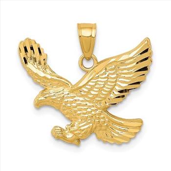 14K Yellow Gold Eagle Pendant