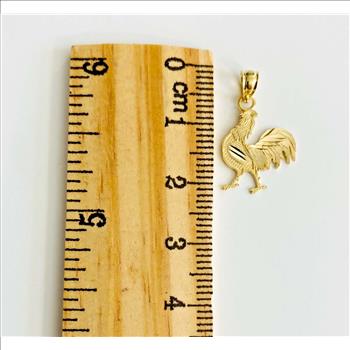 14K Yellow Gold Rooster Pendant