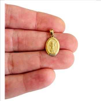 14K Yellow Gold Baby Jesus Pendant
