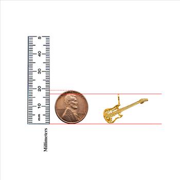 14K Yellow Gold Guitar Pendant
