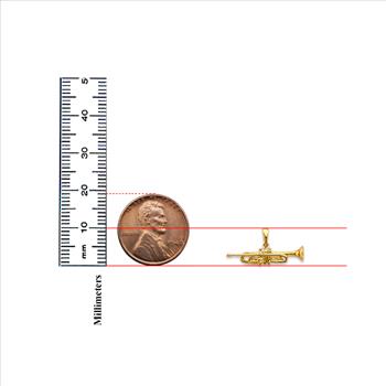 14K Yellow Gold Trumpet Pendant