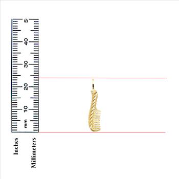 14K Yellow Gold Comb Pendant