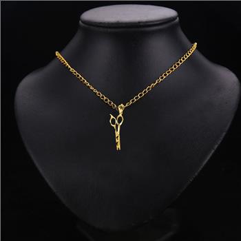 14K Yellow Gold Scissors Pendant