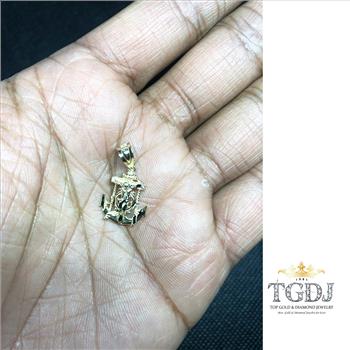 14K Yellow Gold Mariner Crucufix Pendant