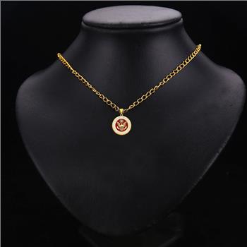 14K Yellow Gold US Army Double Sided Pendant