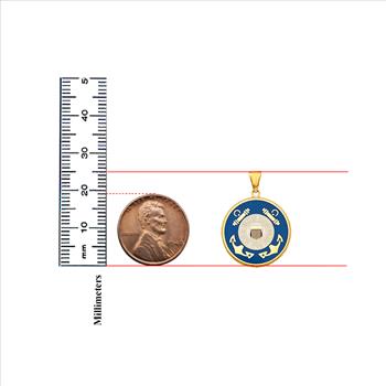 14K Yellow Gold US Coast Guard Double Sided Pendant