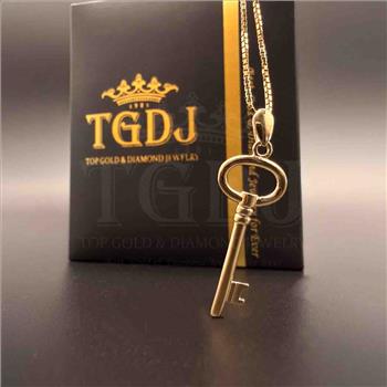 14K Yellow Gold Key Pendant
