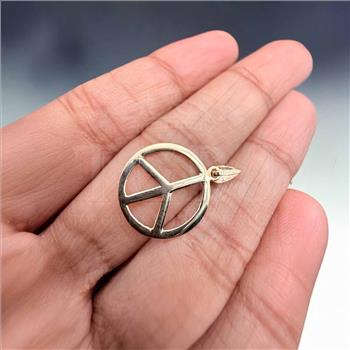 14K Yellow Gold Peace Pendant