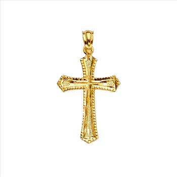 14K Yellow Gold Cross Pendant