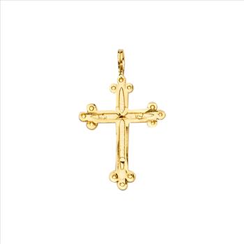 14K Yellow Gold Cross Pendant