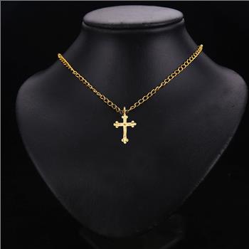 14K Yellow Gold Cross Pendant