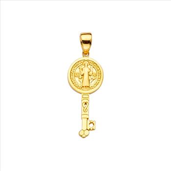 14K Yellow Gold San Benito Key Pendant