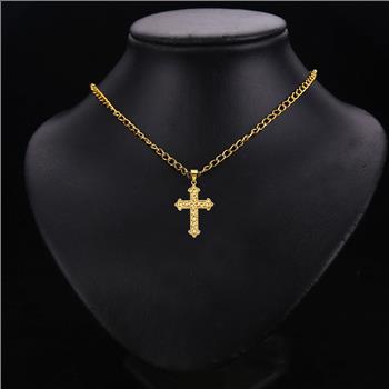 14K Yellow Gold Fancy Cross Pendant