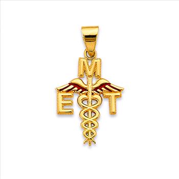 14K Yellow Gold EMT Symbol Pendant