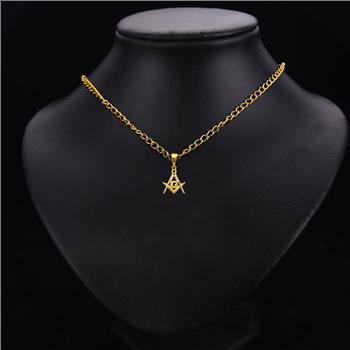 14K Yellow Gold Masonic Symbol Pendant