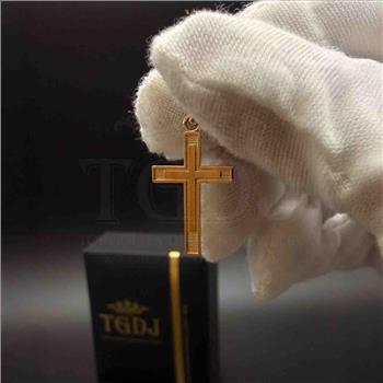 14K Yellow Gold Latin Cross Pendant