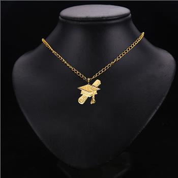 14K Yellow Gold Graduation Pendant