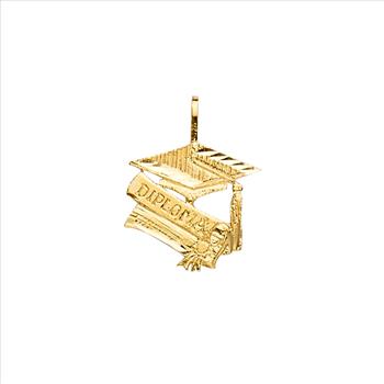 14K Yellow Gold Graduation Pendant