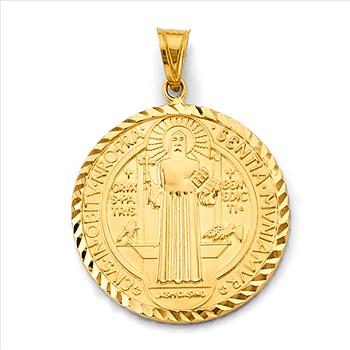 14K  Yellow Gold Hollow San Benito Pendant