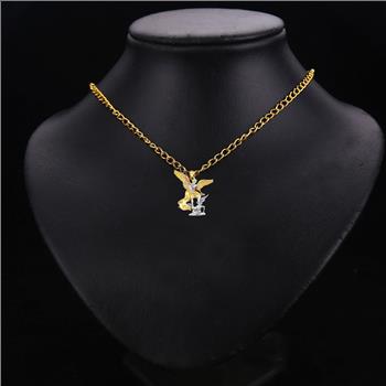 14K Tri Color Gold St. Michael 3D Pendant