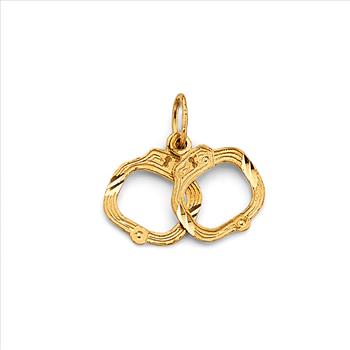 14K Yellow Gold Hand cuffs Pendant