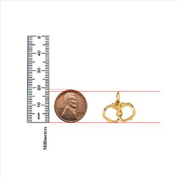 14K Yellow Gold Hand cuffs Pendant