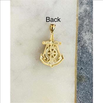 14K Yellow Gold Mariner Crucufix Pendant