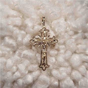 14K Yellow Gold Fancy Crucufix Pendant
