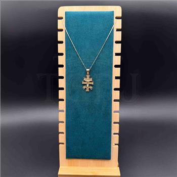 14K Yellow Gold Cross of Caravaca Pendant