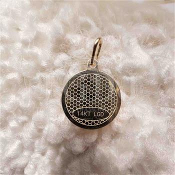 14K Yellow Gold Baptism Pendant