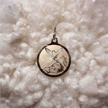 14K Yellow Gold Baptism Pendant