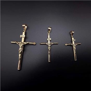 14K Yellow Gold Crucufix Pendant