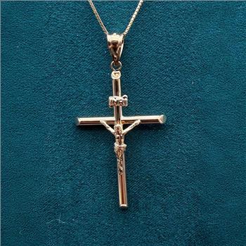 14K Yellow Gold Crucufix Pendant