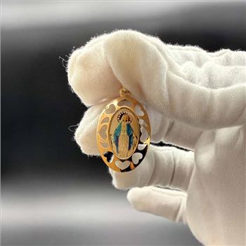14K Yellow Gold Milagrosa Picture Pendant