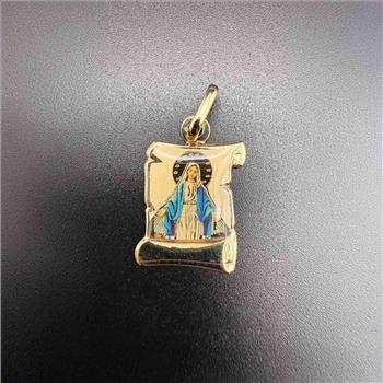 14K Yellow Gold Milagrosa Picture Pendant