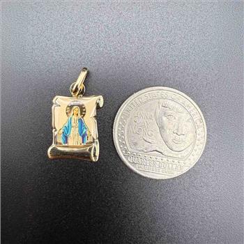 14K Yellow Gold Milagrosa Picture Pendant