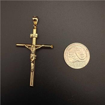 14K Yellow Gold Crucufix Pendant