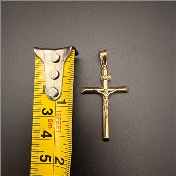 14K Yellow Gold Crucufix Pendant