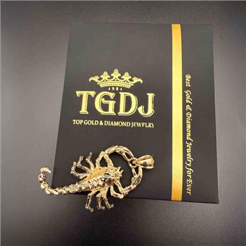 14K Yellow Gold Scorpion Pendant