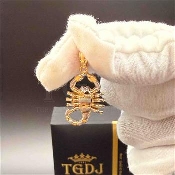 14K Two Tone Gold Scorpion Pendant